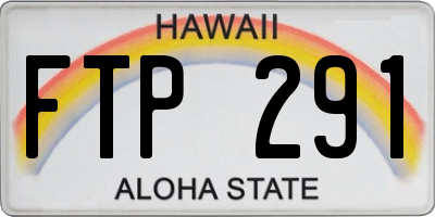 HI license plate FTP291