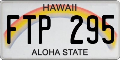 HI license plate FTP295