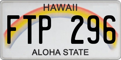 HI license plate FTP296