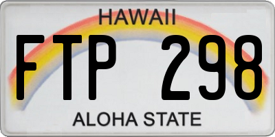 HI license plate FTP298