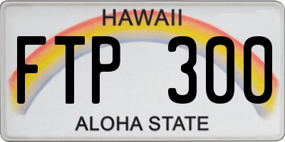 HI license plate FTP300