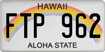 HI license plate FTP962