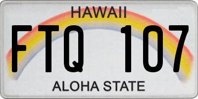 HI license plate FTQ107