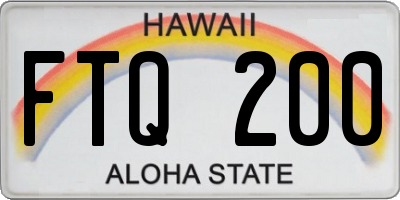 HI license plate FTQ200