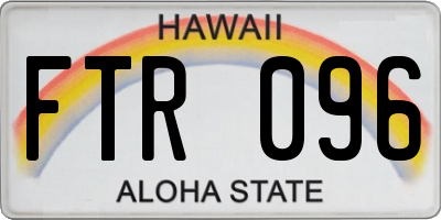 HI license plate FTR096