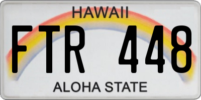 HI license plate FTR448