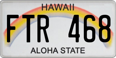 HI license plate FTR468