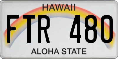 HI license plate FTR480