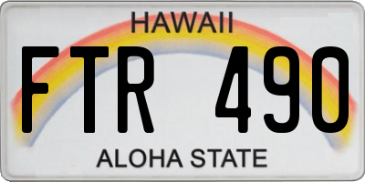 HI license plate FTR490