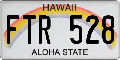HI license plate FTR528