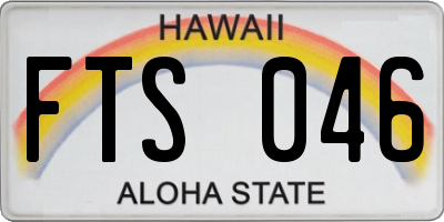 HI license plate FTS046