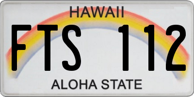 HI license plate FTS112