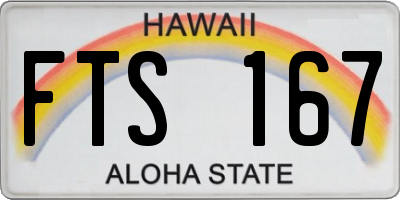 HI license plate FTS167