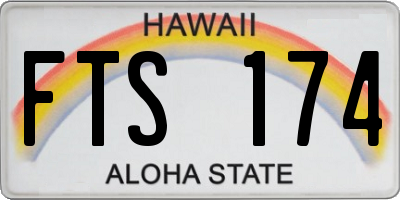 HI license plate FTS174
