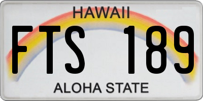 HI license plate FTS189