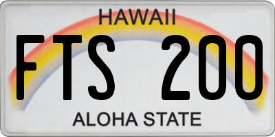 HI license plate FTS200
