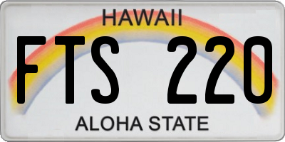 HI license plate FTS220