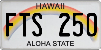 HI license plate FTS250