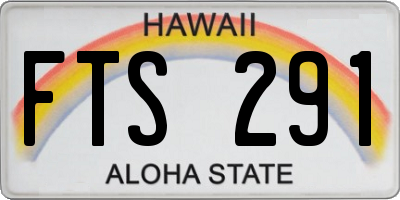 HI license plate FTS291