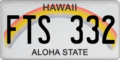 HI license plate FTS332