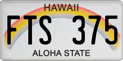 HI license plate FTS375