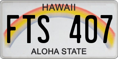 HI license plate FTS407