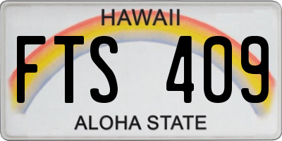 HI license plate FTS409