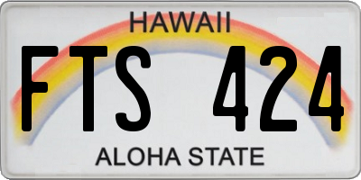 HI license plate FTS424
