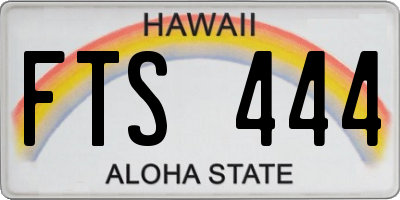 HI license plate FTS444