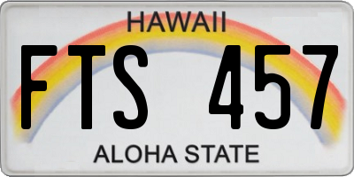 HI license plate FTS457