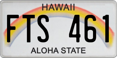 HI license plate FTS461