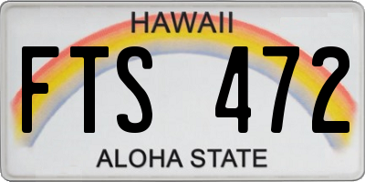 HI license plate FTS472