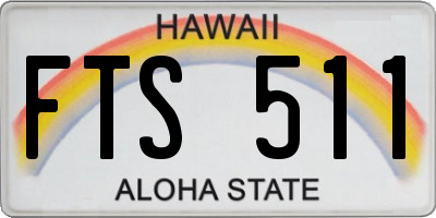 HI license plate FTS511