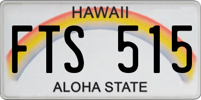 HI license plate FTS515