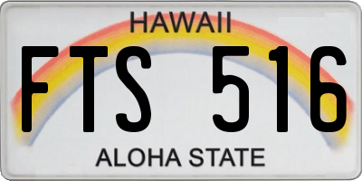 HI license plate FTS516