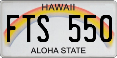 HI license plate FTS550