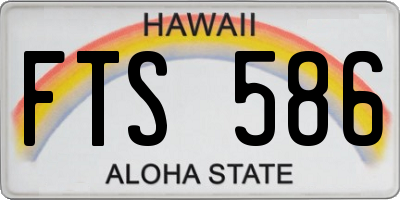 HI license plate FTS586