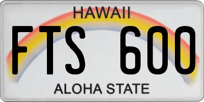 HI license plate FTS600