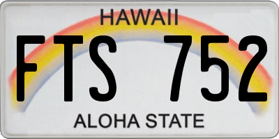 HI license plate FTS752