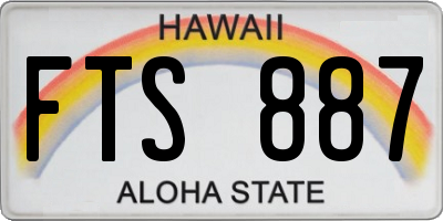 HI license plate FTS887