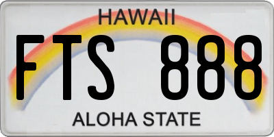 HI license plate FTS888