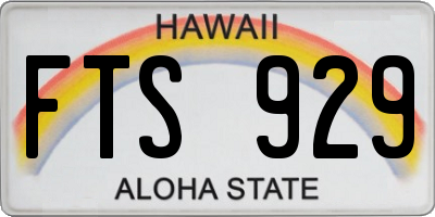 HI license plate FTS929