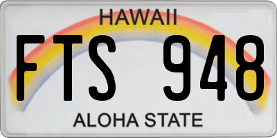 HI license plate FTS948