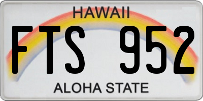 HI license plate FTS952