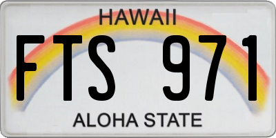 HI license plate FTS971