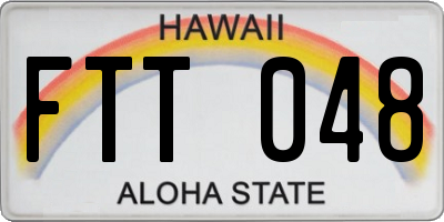 HI license plate FTT048