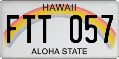 HI license plate FTT057