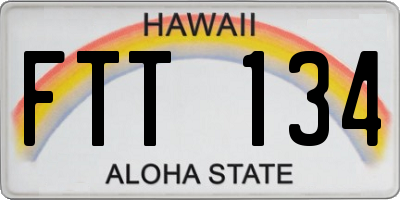 HI license plate FTT134