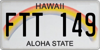 HI license plate FTT149