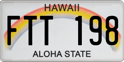 HI license plate FTT198